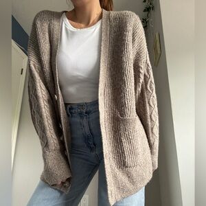 Abercrombie & Fitch Beige/Brown Cardigan